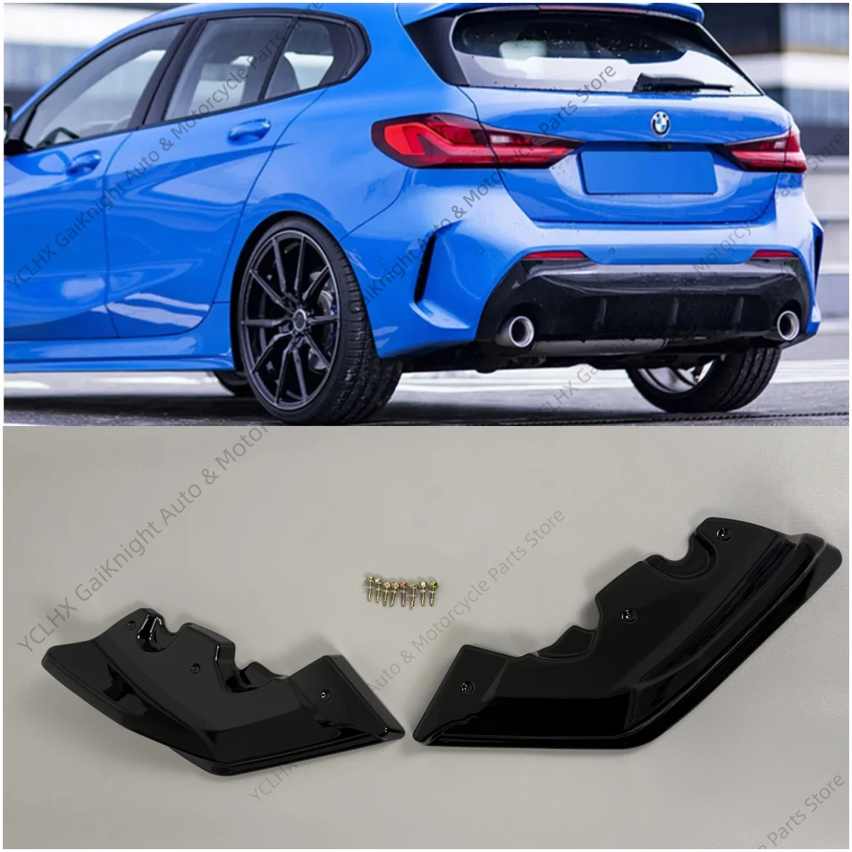 

Maxton Style Rear Side Splitters for BMW F40 M Pack M135i 128ti 2019-2024 Bumper Side Diffuser Spoiler Bodykit Tuning Accessory