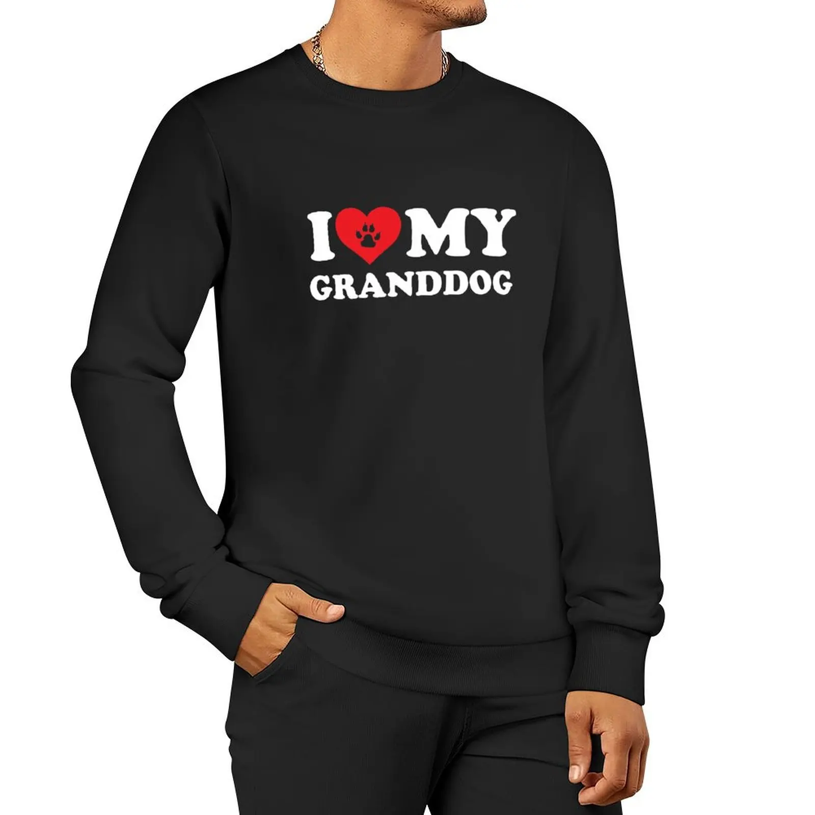 

I Heart My Granddog, I Love My Granddog, пуловер с капюшоном, мужской зимний свитер, новые толстовки