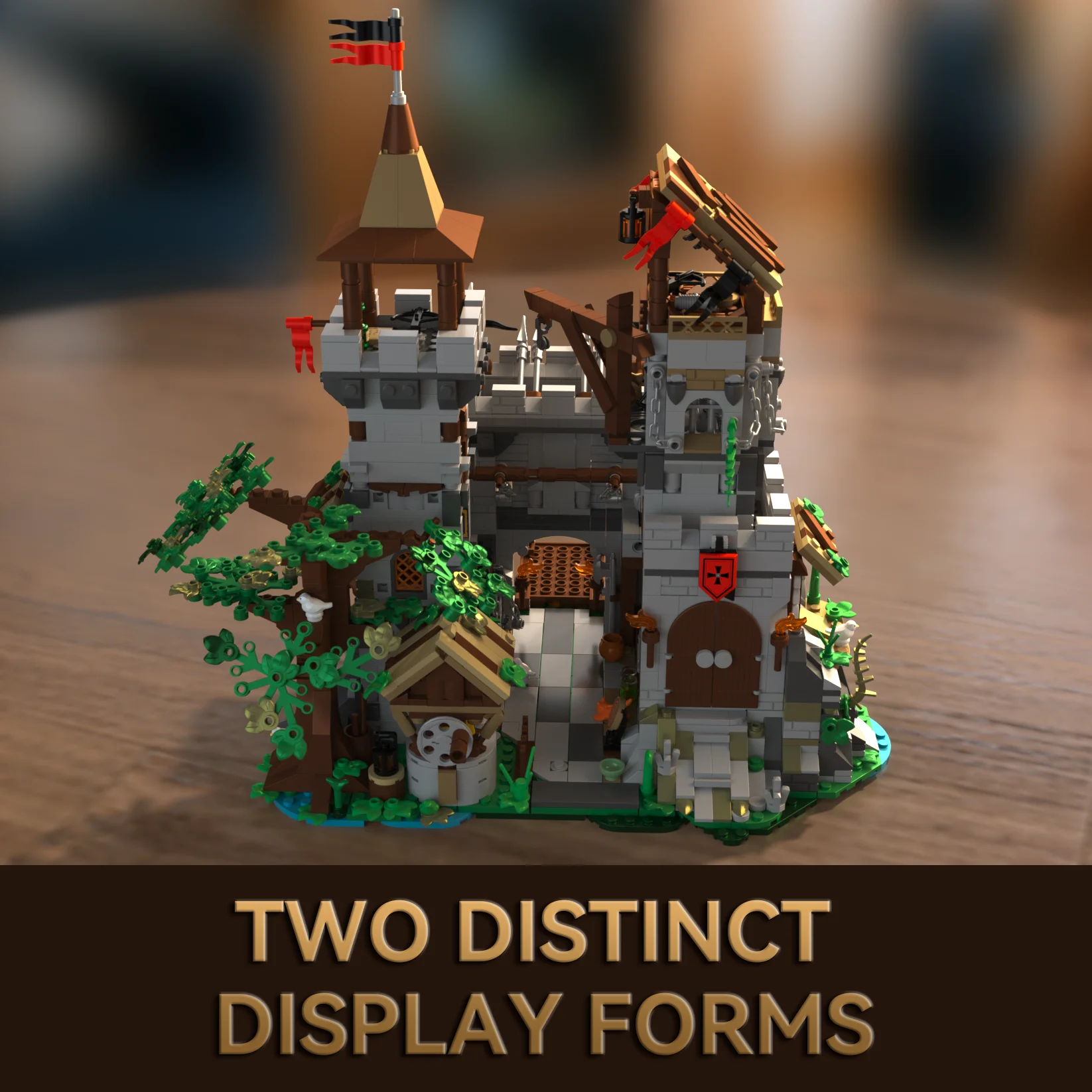 ตัวต่อบล็อกปราสาทอัศวินยุคกลาง 2568 ชิ้น แบบจำลองถนน MOC ของเล่นประกอบชุดตกแต่ง เหมาะเป็นของขวัญวันหยุด