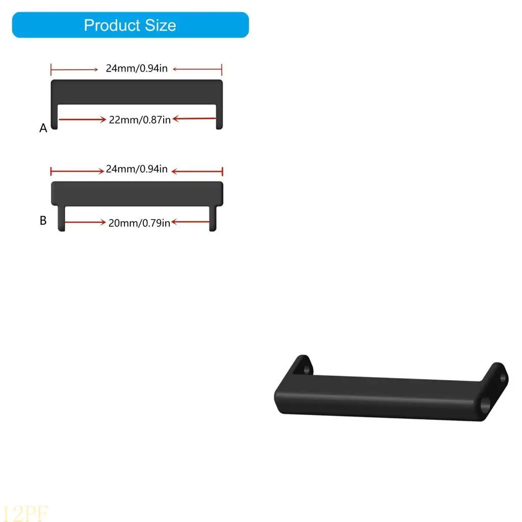 12PF Universal Metal Watch Band Connector Adapter For 24mm to 22mm or 24mm-20mm Smartwatch Strap Adapter Quick Installation