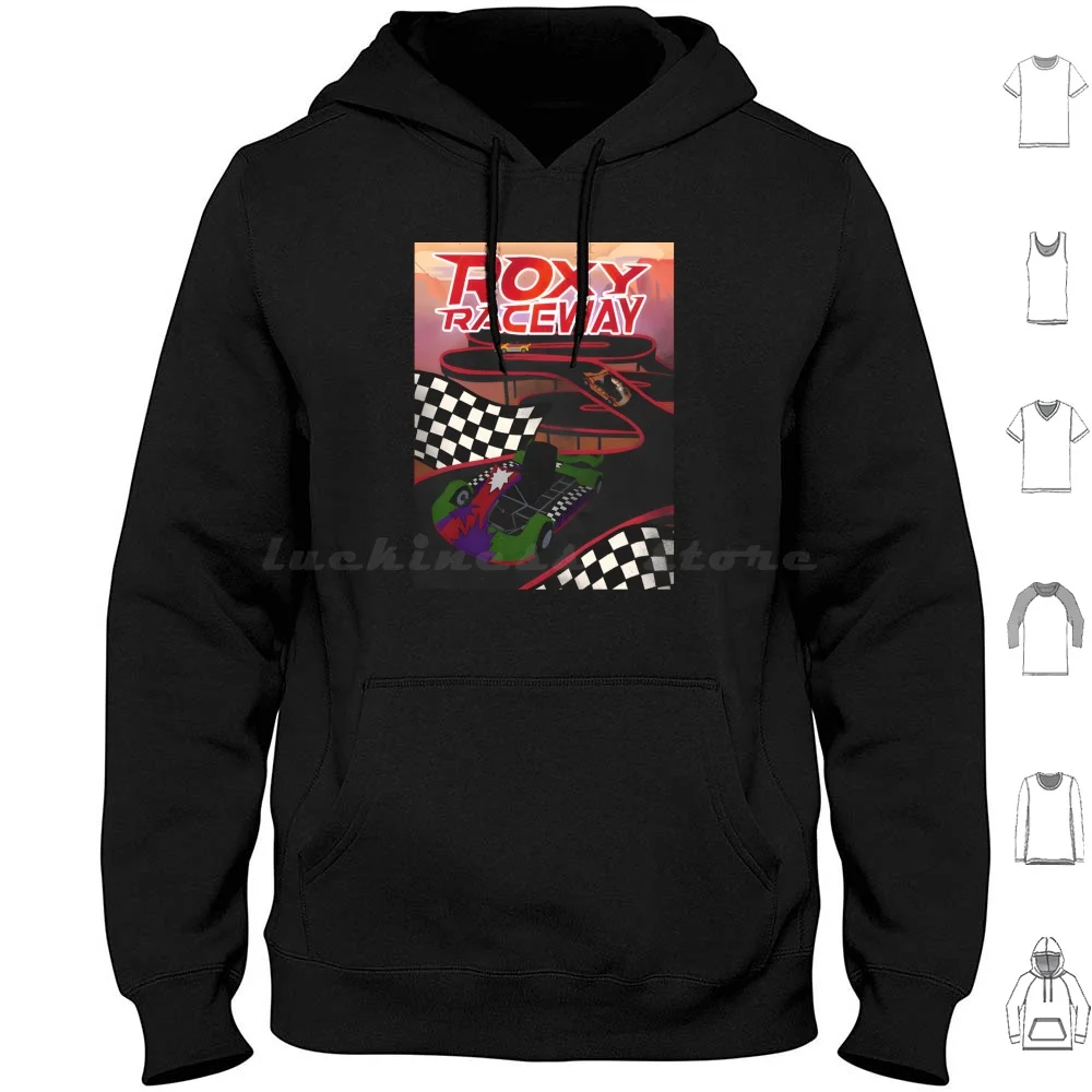 Sudadera con capucha Fnaf Raceway de algodón de manga larga Fnaf Glamrock Five Nights At Horror Security Breach Glamrock Videojuegos Chibi