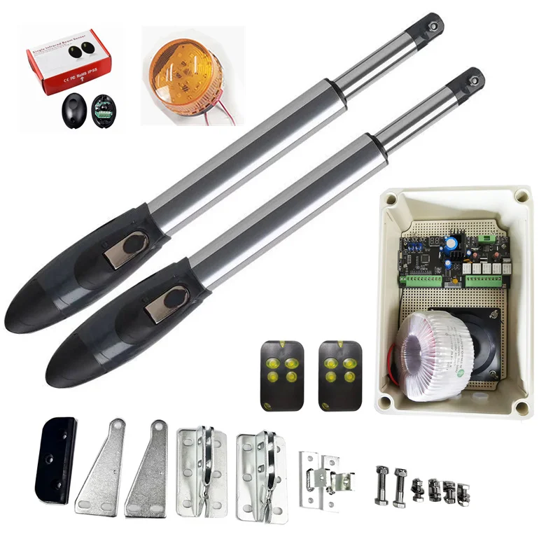 

WiFi Controller DC24V Electric Linear Actuator 500kgs Engine Motor System Automatic Swing Gate Opener with Dual Thick Arms KIT