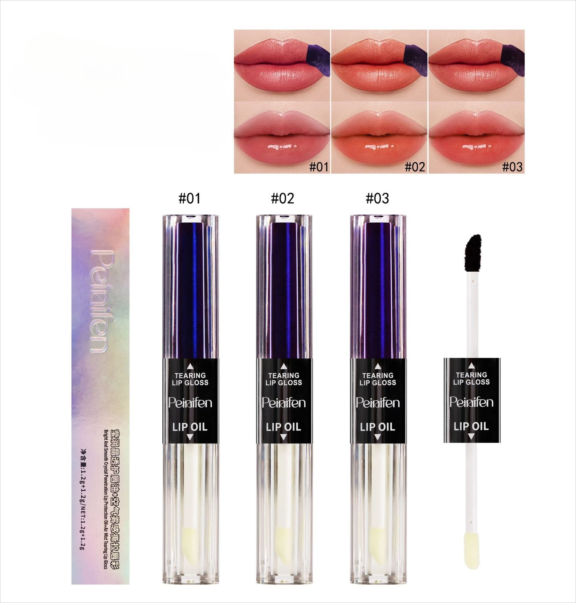 Geben Sie den Lipgloss und den glänzenden Lippenbalsam gleichzeitig auf, um eine langanhaltende, nicht anlaufende rote Farbe zu erhalten.