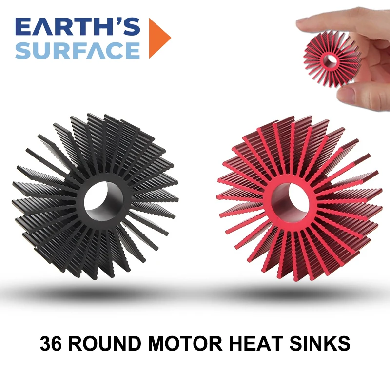 

1/2/5PCS 3D Printer Parts for Heat sink for 36 Round Motor Aluminium Red Heat Dissipation Cooling Heat Sink For Voron 1.0 2.4