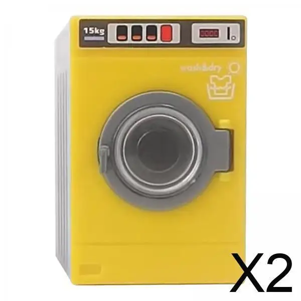 لعبة غسالة بيت الدمى المصغرة، الأجهزة المنزلية، أثاث بيت الدمية لمجموعة ألعاب المطبخ للأطفال #1