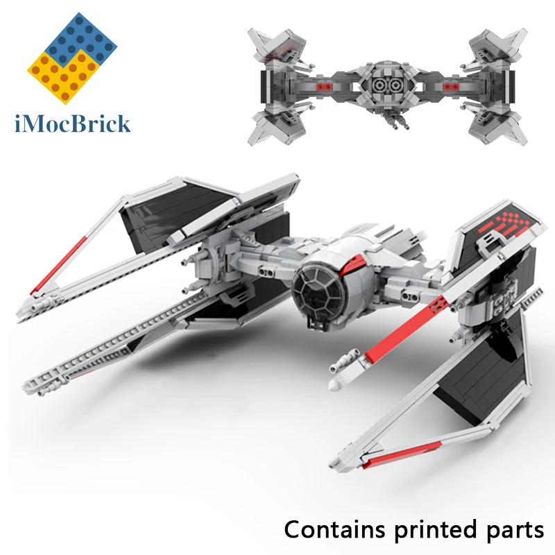 1350 Stuks Mocs Set Star Film Ruimteschip Model Bakstenen Tie Mkii Screamer Interceptor Starfighters Kits Buildng Blokken Vechter Speelgoed