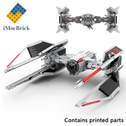 1350 Pcs Mocs Set Star Movie Spaceship Model Bricks TIE MKII Screamer Interceptor Starfighters Kits Builidng Blocks Fighter Toys