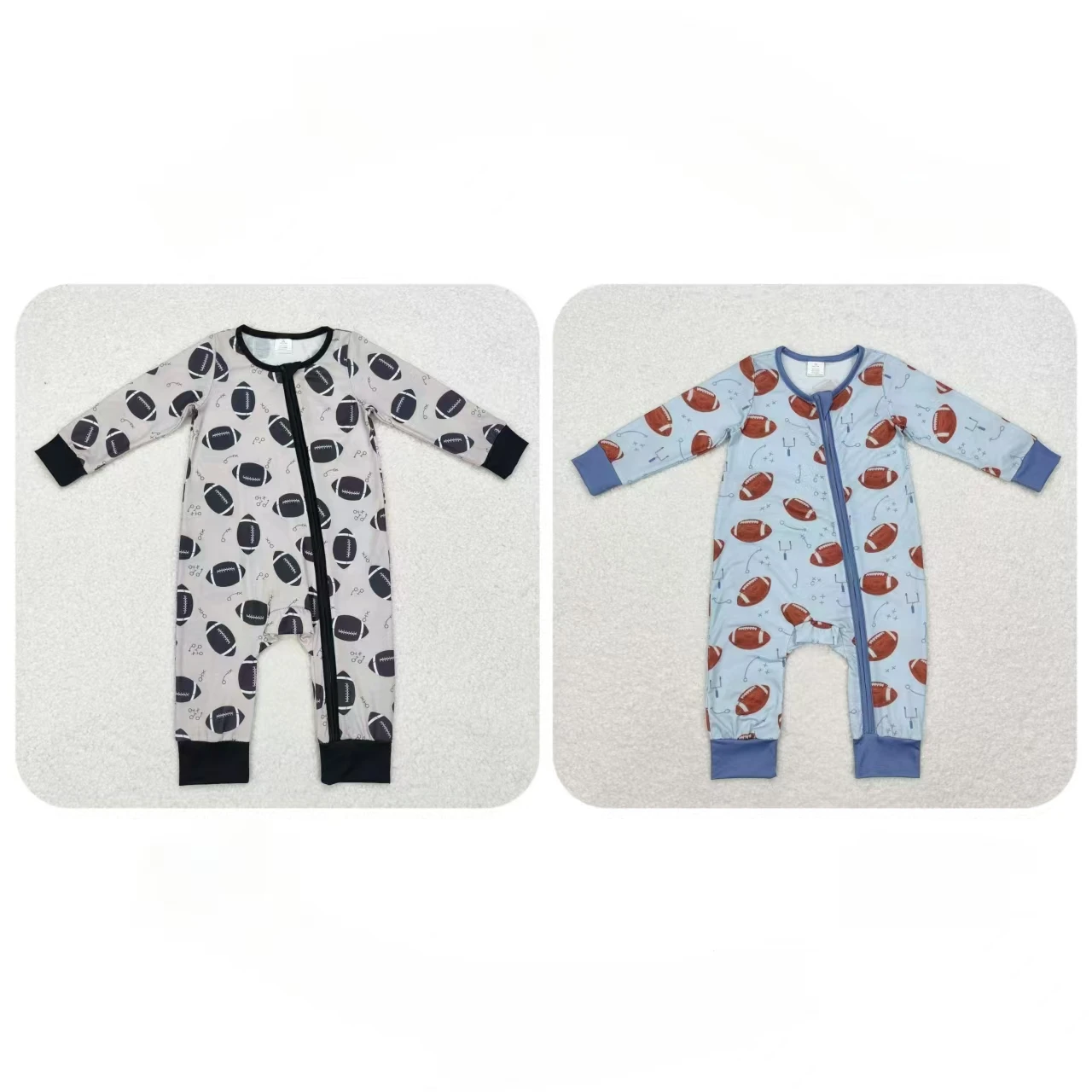 

Wholesale Baby Boy Zipper Children Ball Romper Kids Toddler Long Sleeves One-piece Newborn Coverall Bamboo Bodysuit Jumpsuit