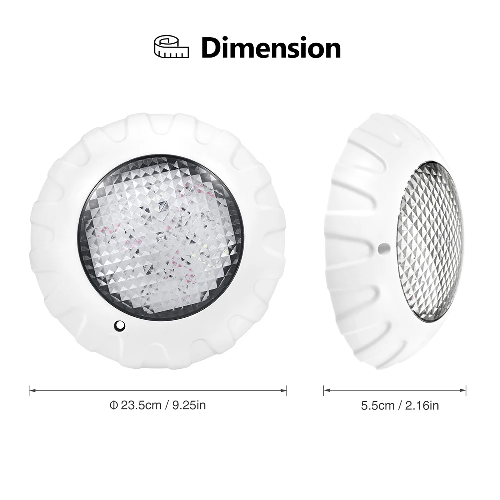 12V LED RGB Diving Light Remote Control Underwater Night Light Garden Pool Light Party Decoration Fountain Pool Light Spotlight