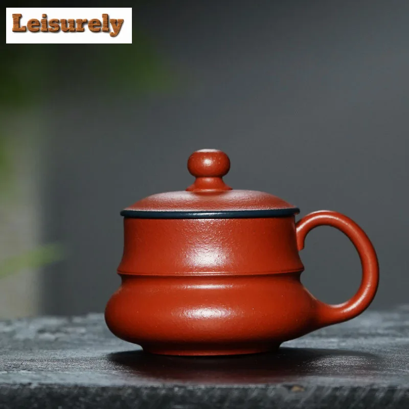 

200 мл Yixing Yi фиолетовая глиняная кружка, кофейная чашка ручной работы, кружка с ручкой для приготовления чая, офисная чашка для воды, чайные услуги, украшения, принадлежности