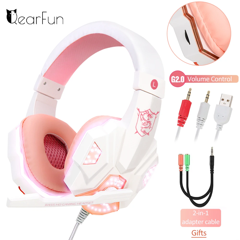 QearFun Wired Gaming Headset Black 5