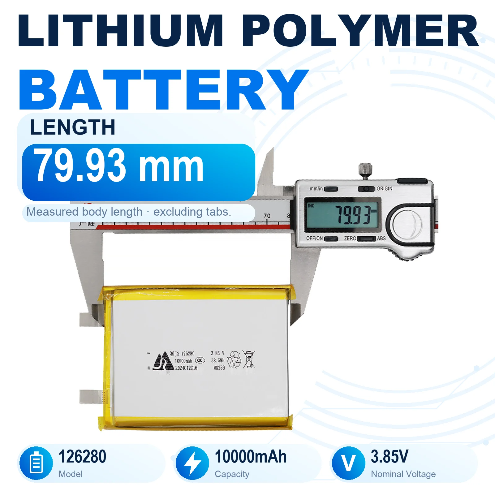 3.85V Lithium Battery High Voltage Charger Super Fast Charger Commercial 126280 10000mAh For Bao Air Conditioning Suit Outdoor