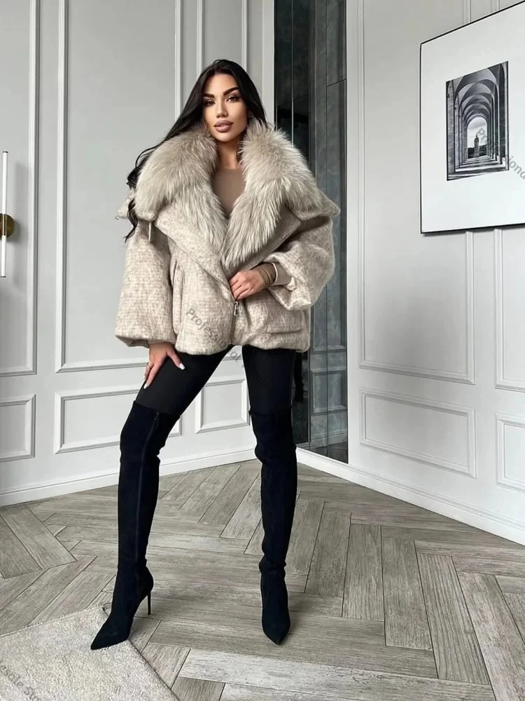 Lightweight Warm Down Jacket Women Elegant Real Fur Collar Jacket Ultra Warm Down Coat Street Style Daily Fur Outerwear Female - view 6