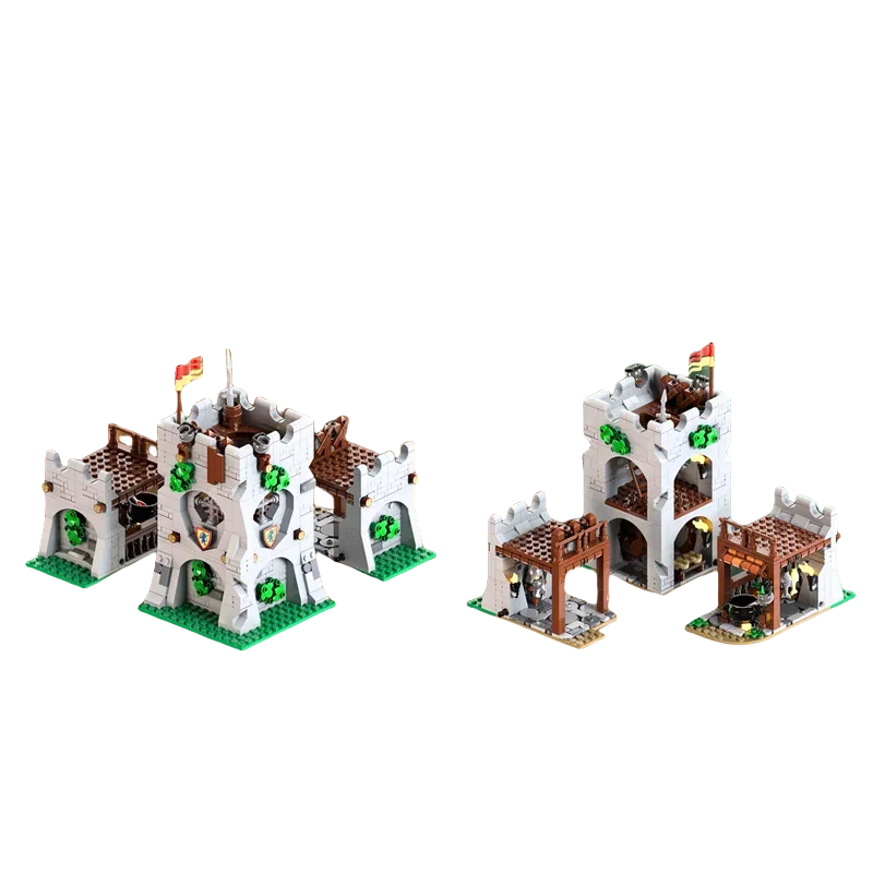 Torre de canto de castelo medieval modelo 900cpsMOC bloco de construção brinquedo presente de festival criativo adequado para todos