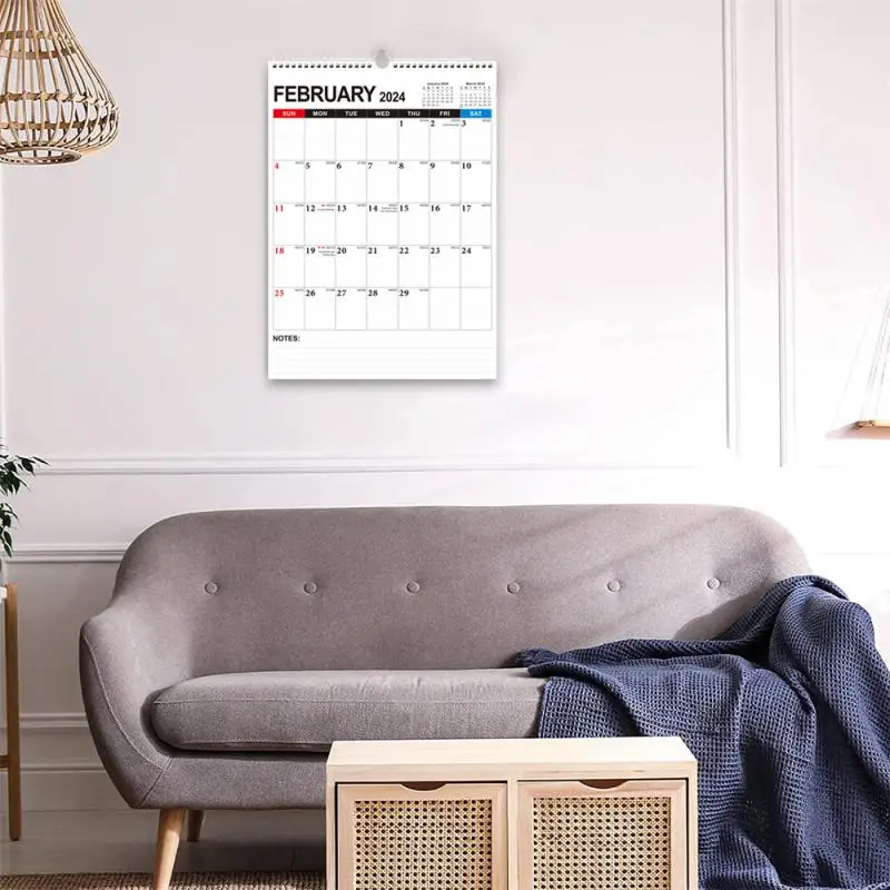 Countdown Calendar Warm Atmosphere Schedule 2024 New Wall Office Multinational Holiday Calendar Practical Design Schedules