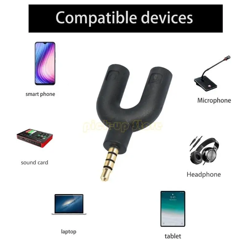 Q5WA 2PCS Microfhone Adapter Adapter для 3,5 -мм наушников планшеты