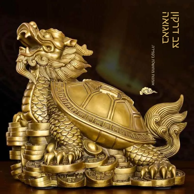 grande-tete-de-tortue-en-bronze-ornements-feng-shui-decoration-de-bureau-et-de-salon-symbole-porte-bonheur-tortue-mere-et-jeune-tortue