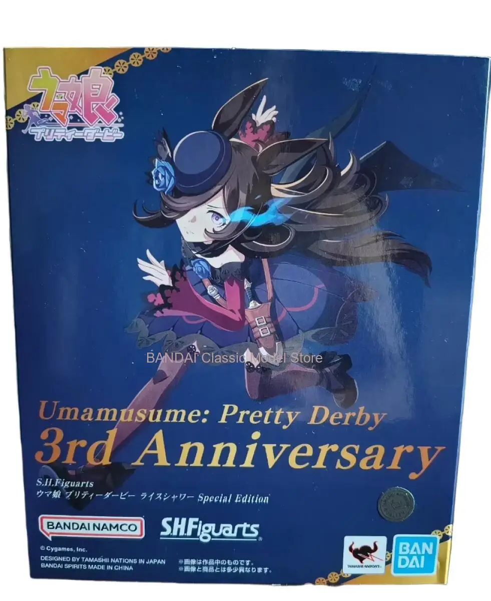 BANDAI SHFiguarts Umamusume Pretty Derby 3° anniversario Doccia di riso Action Figure Modello di assemblaggio Giocattoli Ornamenti da collezione