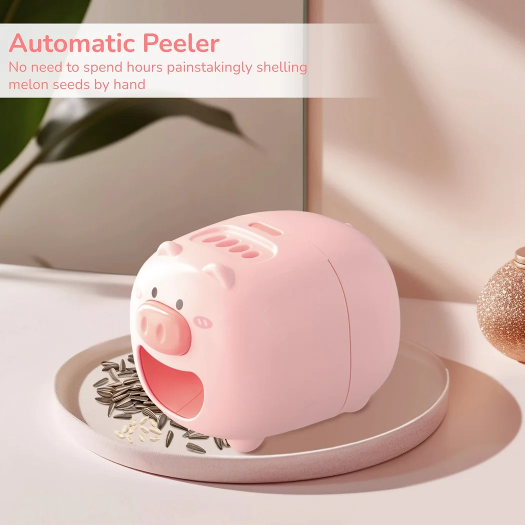 Sunflower Seed Peeler Automatic Melon Seed Sheller Cute Pig Electric Peeler For Sunflower Seed Smart Melon Seed Opening Machine