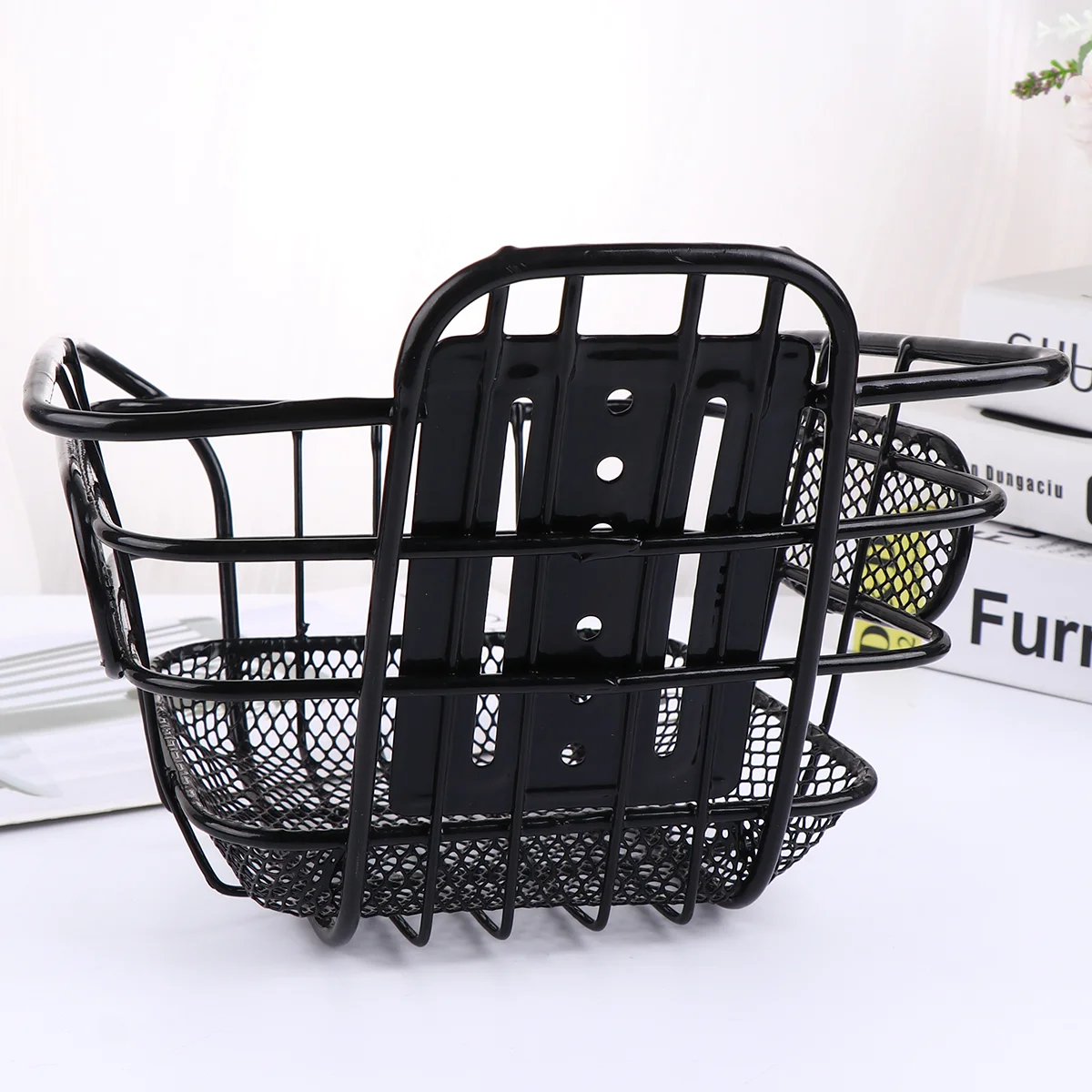 1PC Iron Basket Front Handlebar Hanging Basket Bike Storage Basket Bike Accessories Net Basket Bike Container