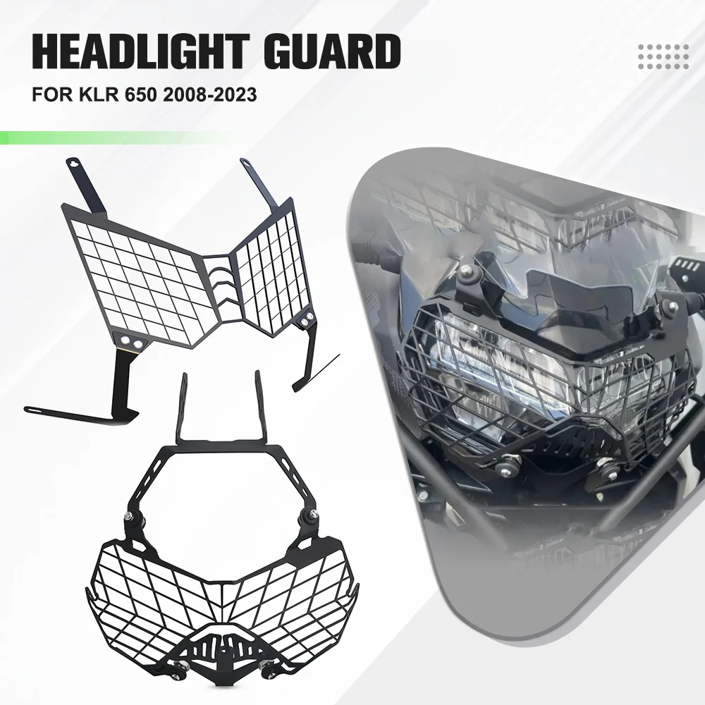 

Аксессуары для мотоциклов для Kawasaki KLR 650 2008 2009 2010 2011 2012-2023, защитная решетка для фар, сетчатая решетка для фар