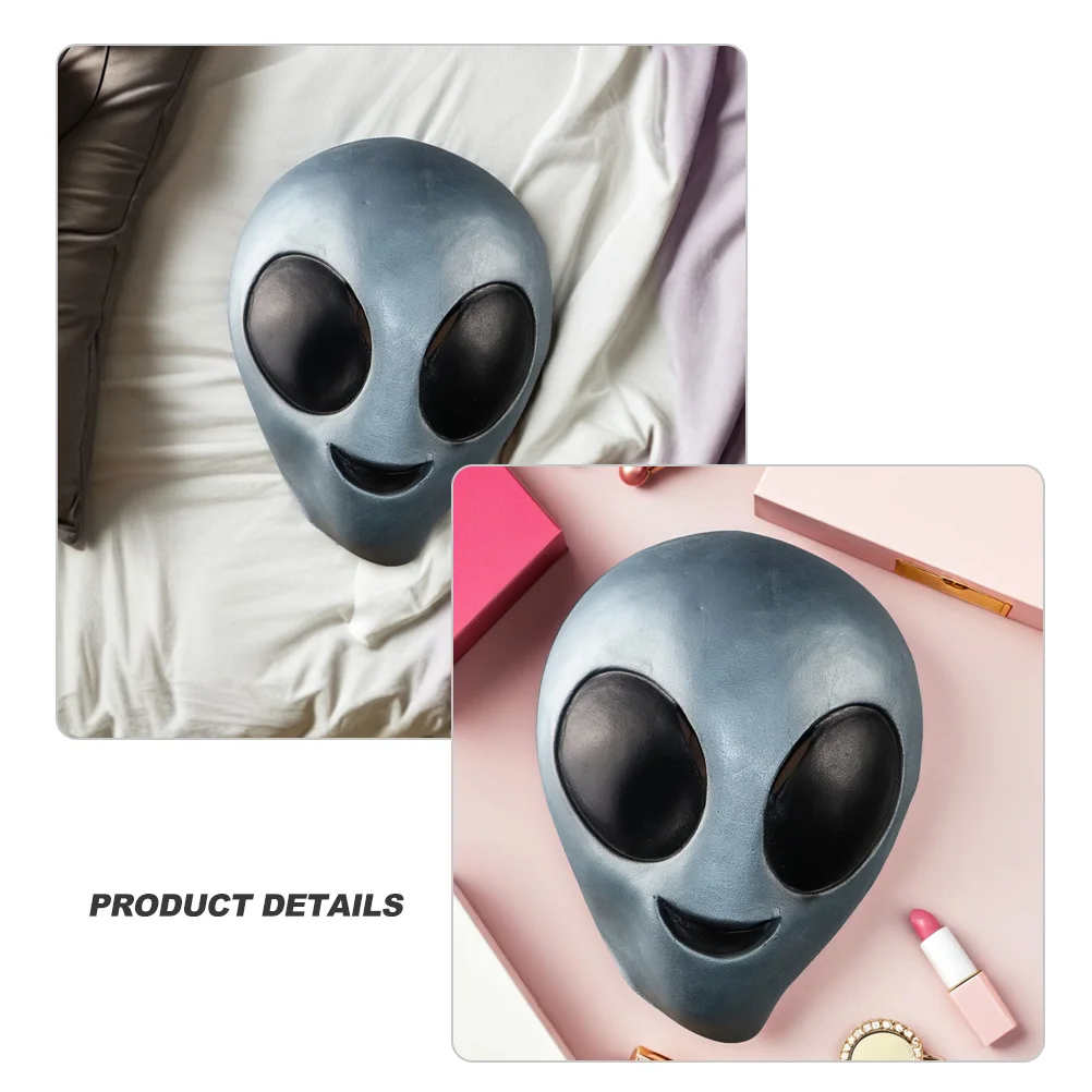 Maschera per la testa aliena Testa intera in lattice Costume per Halloween Costume Copricapo Maschera horror spaventosa per cosplay di feste di Halloween