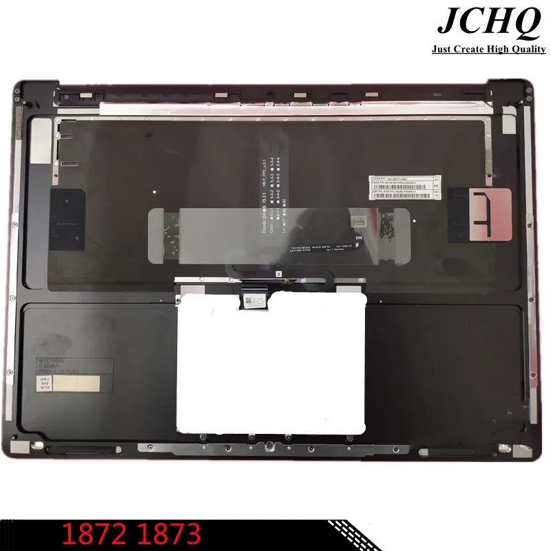 JCHQ cangkang Keyboard C untuk Microsoft Surface Laptop3/4 1872 1873 C, cangkang hitam Keyboard AS 15 inci