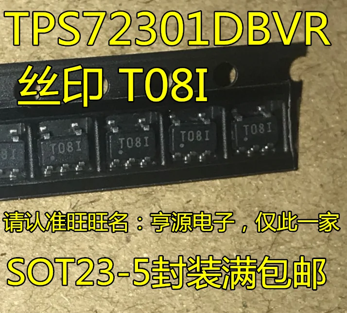 

20pcs original new TPS72301DBVR TPS72301DBVT printing: T08I SOT23-5 pin voltage regulator