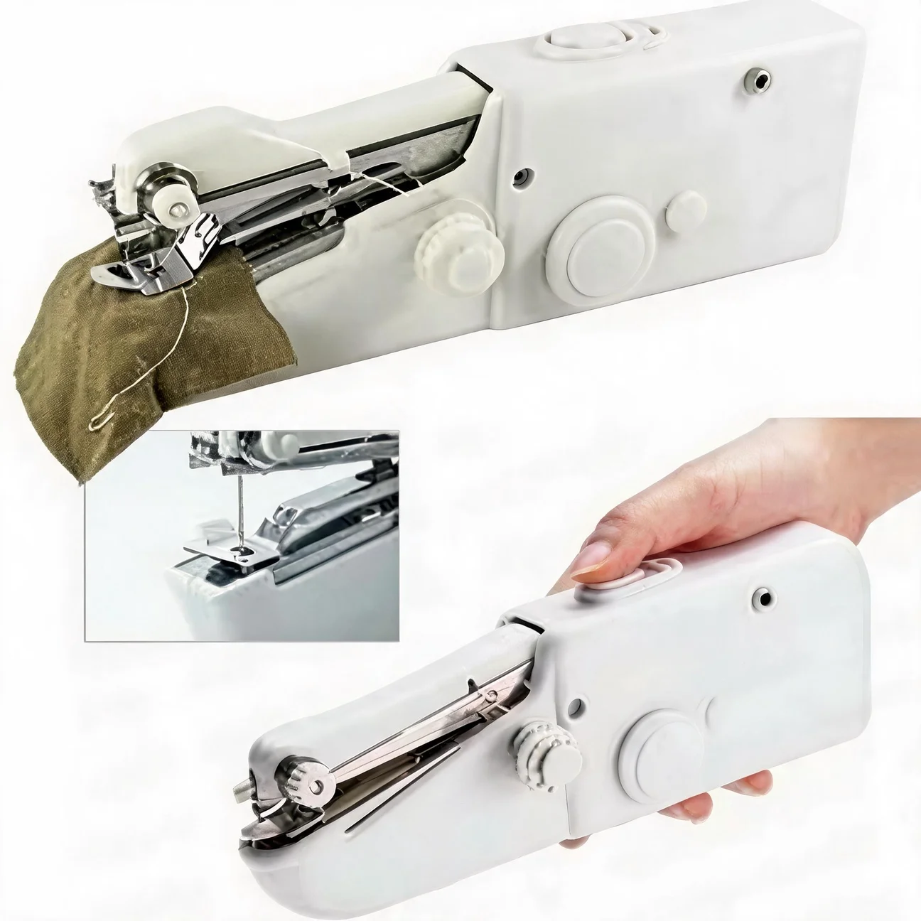 Mini Handheld Manual Shoes Sack Sewing Machine Portable for Home for Sale Locking Button Hole Hand Operated Stitch Sewing