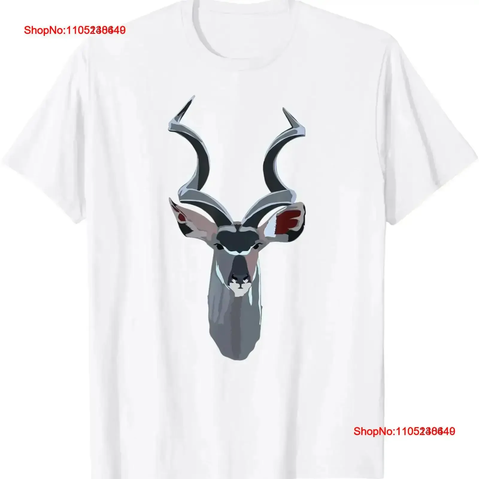 Greater kudu Wild T Shirt vintage Washed Stylish Breathable homme Casual graphic fashion Versatile Slightly vintage Washed