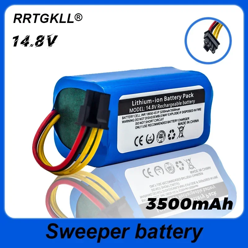 RRTGKLL 14.8V 3500mAh Robot Vacuum Cleaner Battery for LIFERO RX9 360 S5 S7pro T90 Li-ion Replacement Battery 18650