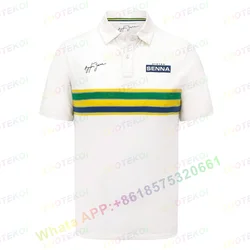 2022 New Ayrton Senna Fashion Brands Polo Shirt Men's Quick-Drying Summer Slim Fit Short Sleeve Polos Casual Mens Clothing