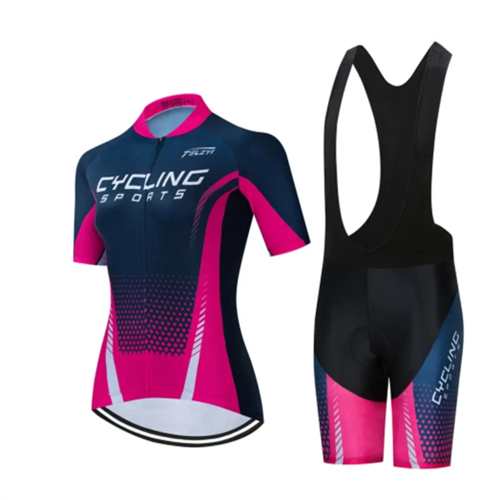 

Женский профессиональный велосипедный костюм с короткими рукавами, толстовка, летняя быстросохнущая одежда с принтом для гонок, комплекты с короткими брюками