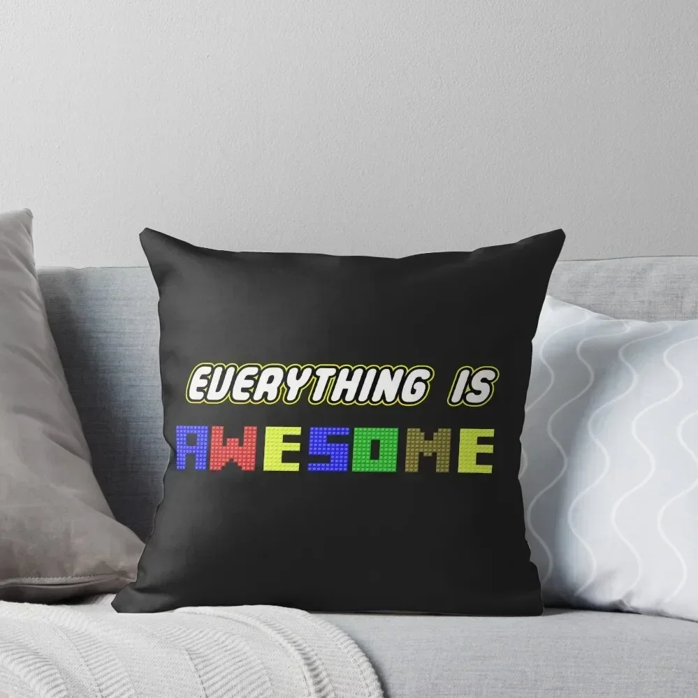 Everything Is Awesome! Throw Pillow luxury sofa pillows Sofa Covers Marble Cushion Cover pillow