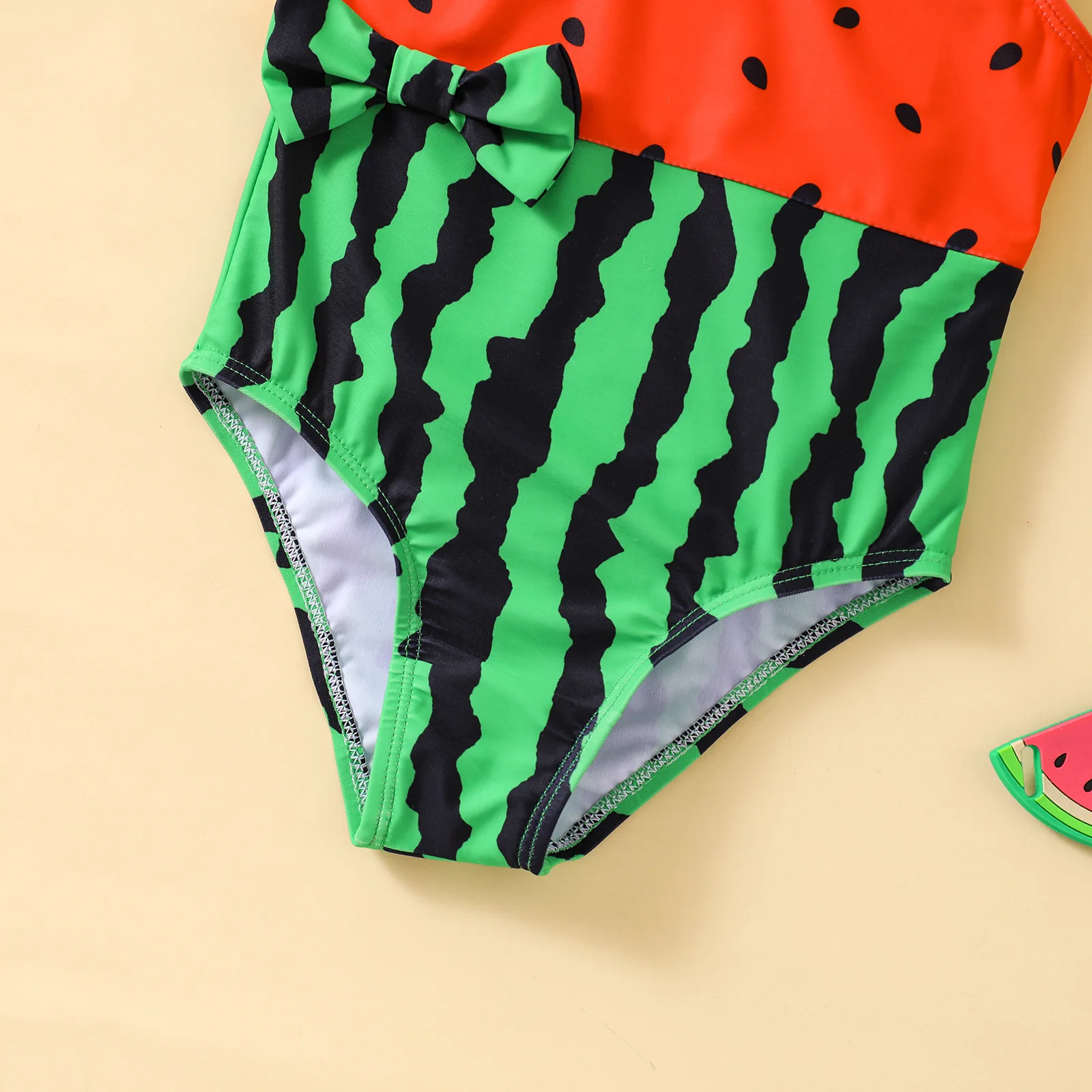 Watermelon Girls Swimsuit One Shoulder Halter One-piece Swimsuit Baby Beach Beach Spa Swimsuit