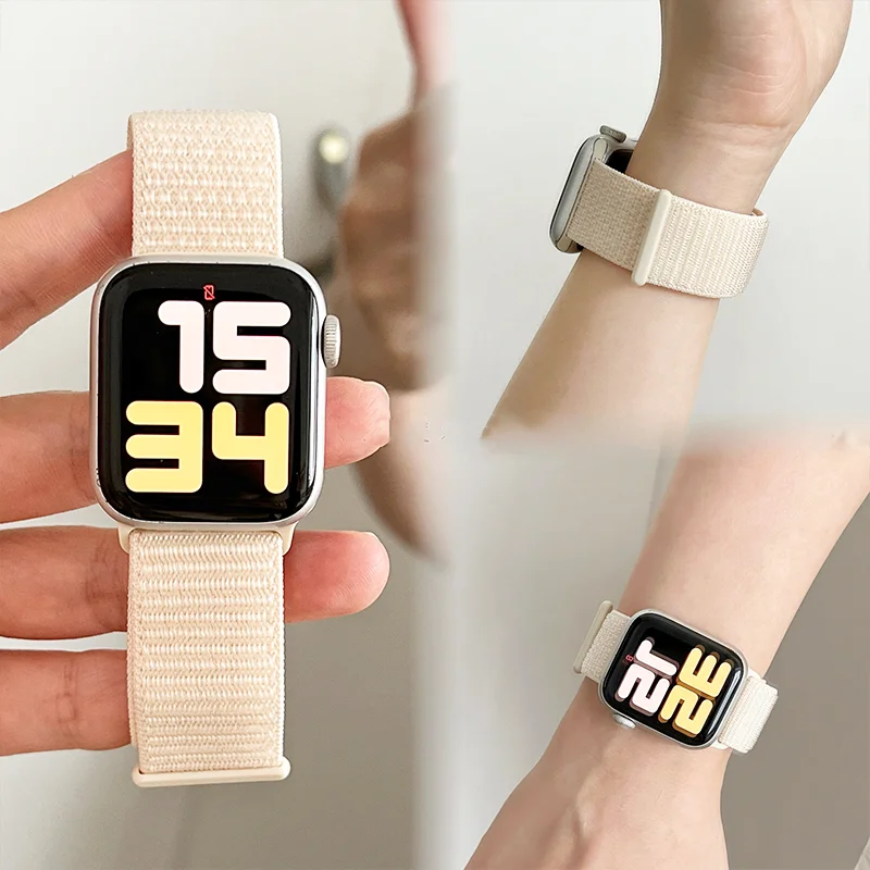 Bracelet en nylon souple pour Apple Watch, compatible avec les tailles 46mm, 40mm, 44mm, 45mm, 41mm, 49mm, pour iWatch Series 11, 10, 9, 8, 7, Ultra, 3, 2.