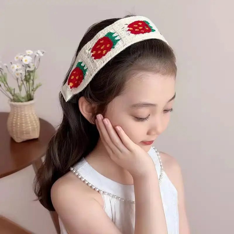 1/2 Stücke Gestricktes Buntes Blumenmuster-Stirnband für Frauen und Mädchen Süßes Haar-Ornament Kopfbedeckung Haarband Modische Haaraccessoires – Detail 2