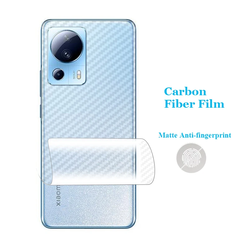 For Xiaomi Civi 5 4 3 2 1S Pro 3D Transparent Carbon Fiber Back Film Stiker Screen Protector (Not Tempered Glass)
