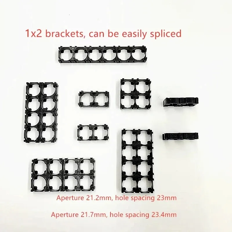 21700 Battery Holder Bracket Cell Safety Anti Vibration Plastic Brackets For 21700 Batteries Diameter 21.2mm And 21.7mm