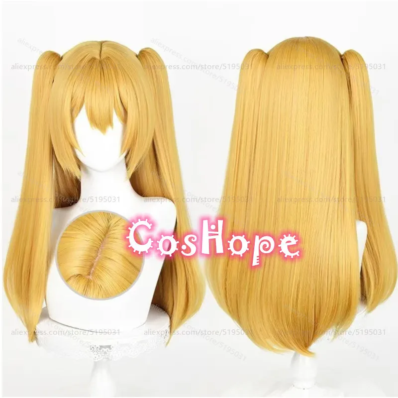 

Ririsa Amano Cosplay Wig with Double Ponytails 60cm Orange Yellow Wig Cosplay Anime Cosplay Wigs Heat Resistant Synthetic Wigs