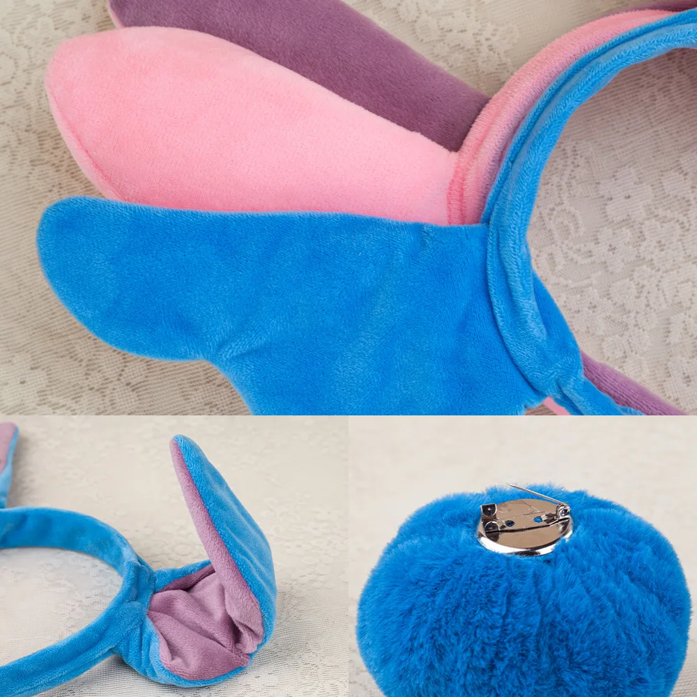 ديزني ليلو وستيتش الملاك زي اللعب اكسسوارات عقال القوس الأنف طفل حفلة عيد ميلاد التصوير الدعائم تجربة 626 تمويه