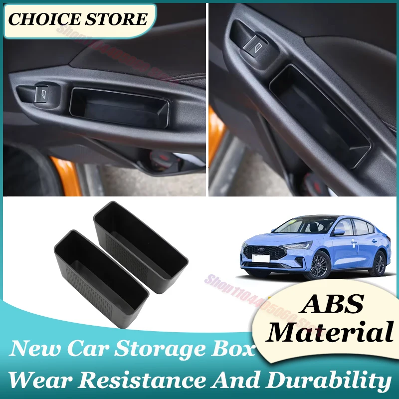 For Ford Focus 3 MK3 2012-2017 Car Door Handle Armrest Storage Box Case Holder Container Tray Apply Accessories