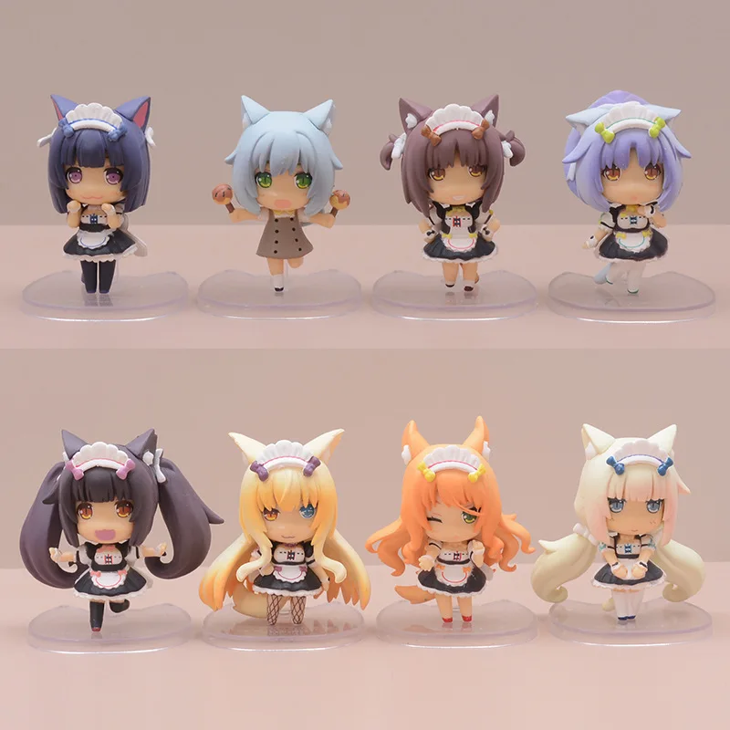 1pcs random style 7CM Anime NEKOPARA chocolate vanilla cute Action figure PVC Model toys Collection Ornaments doll gifts