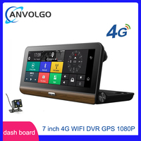 Anvolgo8 inch Android Car DVR Camera 4G Car GPS Navigation WIFI Bluetooth ADAS Dashboard 1080P auto Recorder Dual lens Dash Cam