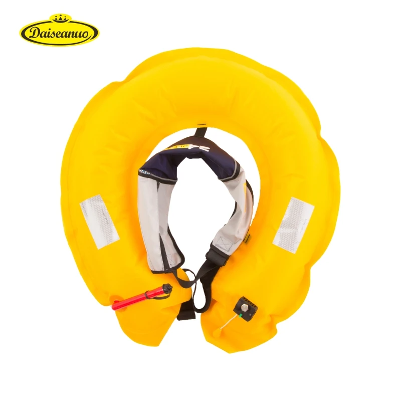 Daiseanuo-chaleco salvavidas de pesca, cinturón de seguridad inflable con bolsillo, bolsa de cintura inflable Manual, PFD para paseos en bote