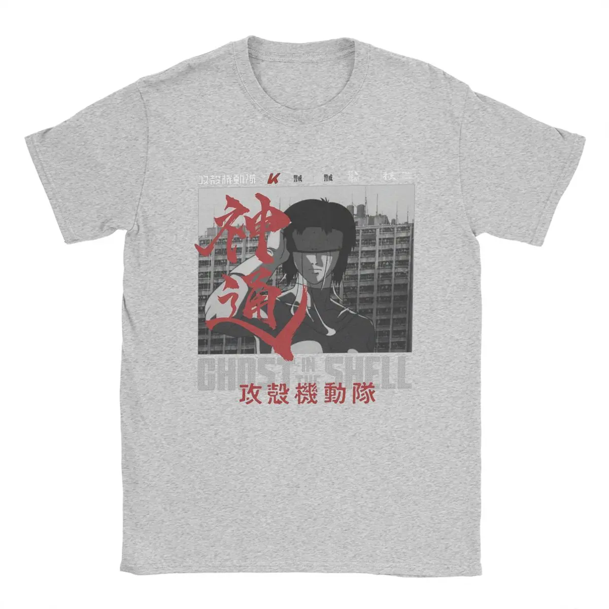 เสื้อยืดลายอนิเมะ Kusana Motoko จาก Ghost in the Shell สำหรับผู้หญิง ผ้าฝ้ายแท้ คอกลม แขนสั้น ดีไซน์ดั้งเดิม