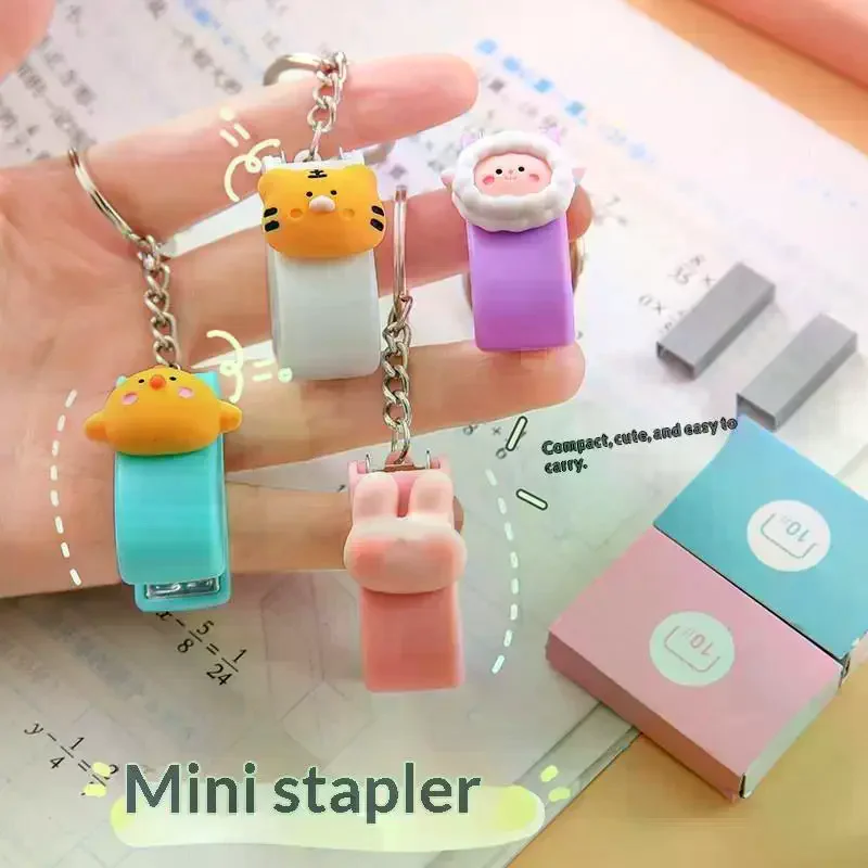 Stationery Binder Tools File Organizer Document Binding Hoops Stapler Paper Clips Mini Stapler Push Clip School Office Supplies