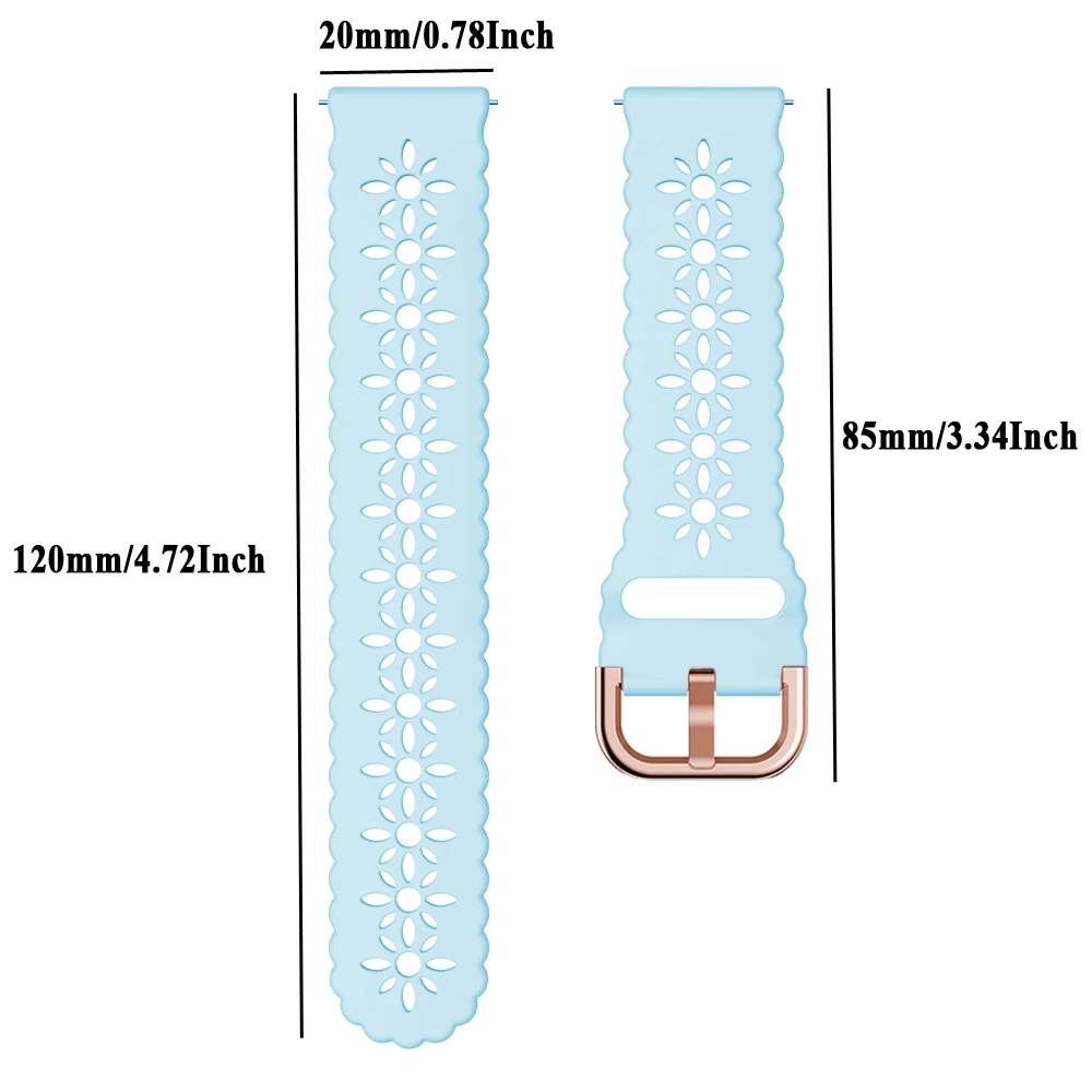 20mm Smart Watch Strap For Garmin Vivoactive 5 3 Bands Bracelet For Garmin Forerunner 165 645 245 55 Venu Sq 2 Plus Wristband