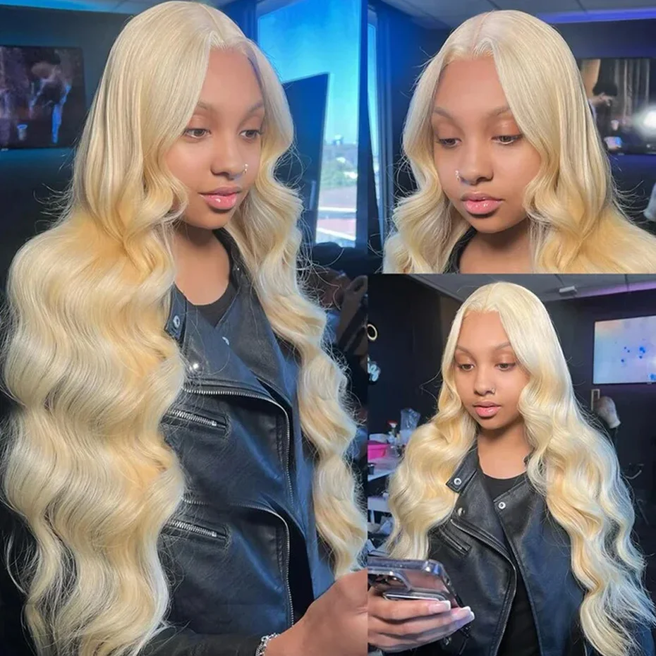 

Накладные парики из натуральных волос 613 HD Lace Frontal 13x6 Body Wave, бразильские парики Remy 13x4 Blonde Lace Front, парики 360 Lace для женщин