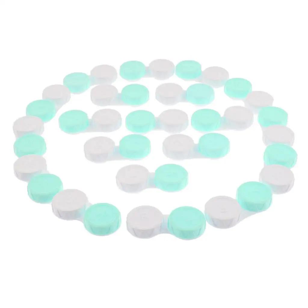 

20pcs Travel Lenses Cases Container Storage Soaking - Green